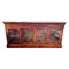 Large Four Door Entertainment Console Bookcase Credenza Cabinet