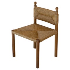 Rustic Modern Sydney Dining Chair, Rush by Martin & Brockett, Wide Seat