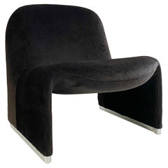 Vintage Giancarlo Piretti Alky Chair, Restored in Loro Piana Alpaca Wool