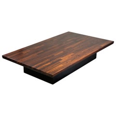 Large Custom Coffee Table by Dave Parmelee for Founders Solid Staved Rosewood