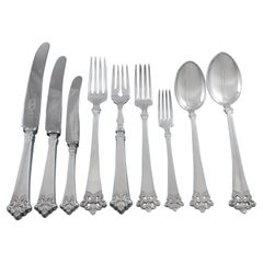 Vintage Anitra by Th. Olsens 830 Silver Flatware Set Service 109 Pieces Norwegian Modern