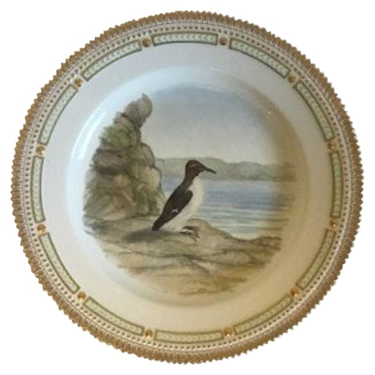 Flora Danica Bird Dinner Plate No 240/3549 For Sale