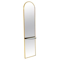 1970's Brass & Glass Mirror / Table