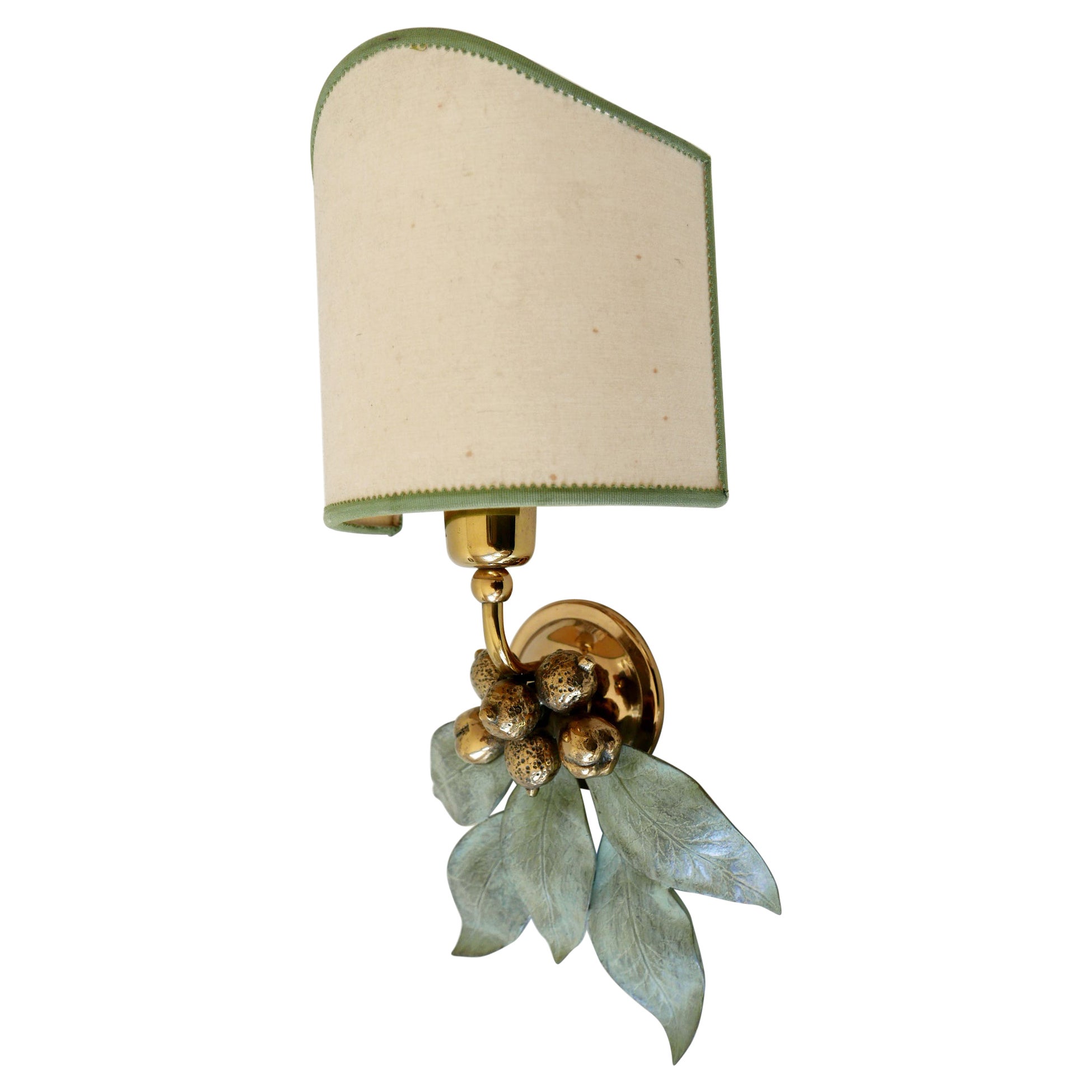 Rare and Elegant Bronze Patinated Brass Sconce Germany 1970s