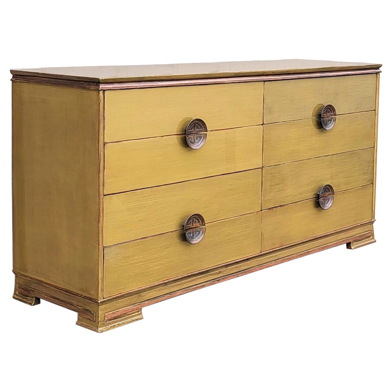 Mid-Century Modern Gilt Lacquered Credenza / Chest Attributed to James Mont