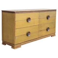 Vintage Mid-Century Modern Gilt Lacquered Credenza / Chest Attributed to James Mont