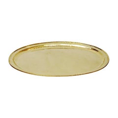 Lovely and Oval Swedish Brass Plate or Tray from the 1940s
