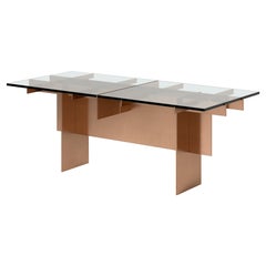 NMPBV1, Copper and Glass Dining Table