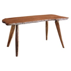 Live Edge Olive Wood Table, France, 1960s