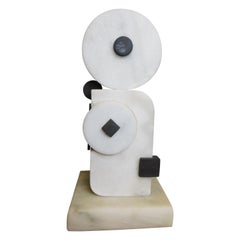 Czeslaw Budny Signed Modern Abstract Constructivist Marble Sculpture Base