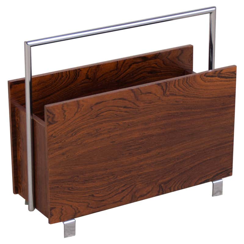 Vintage Mid-Century Magazine Rack For Sale at 1stDibs