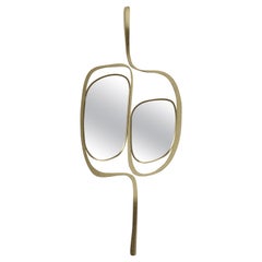 Bronze-Patina Brass Mirror by R&Y Augousti