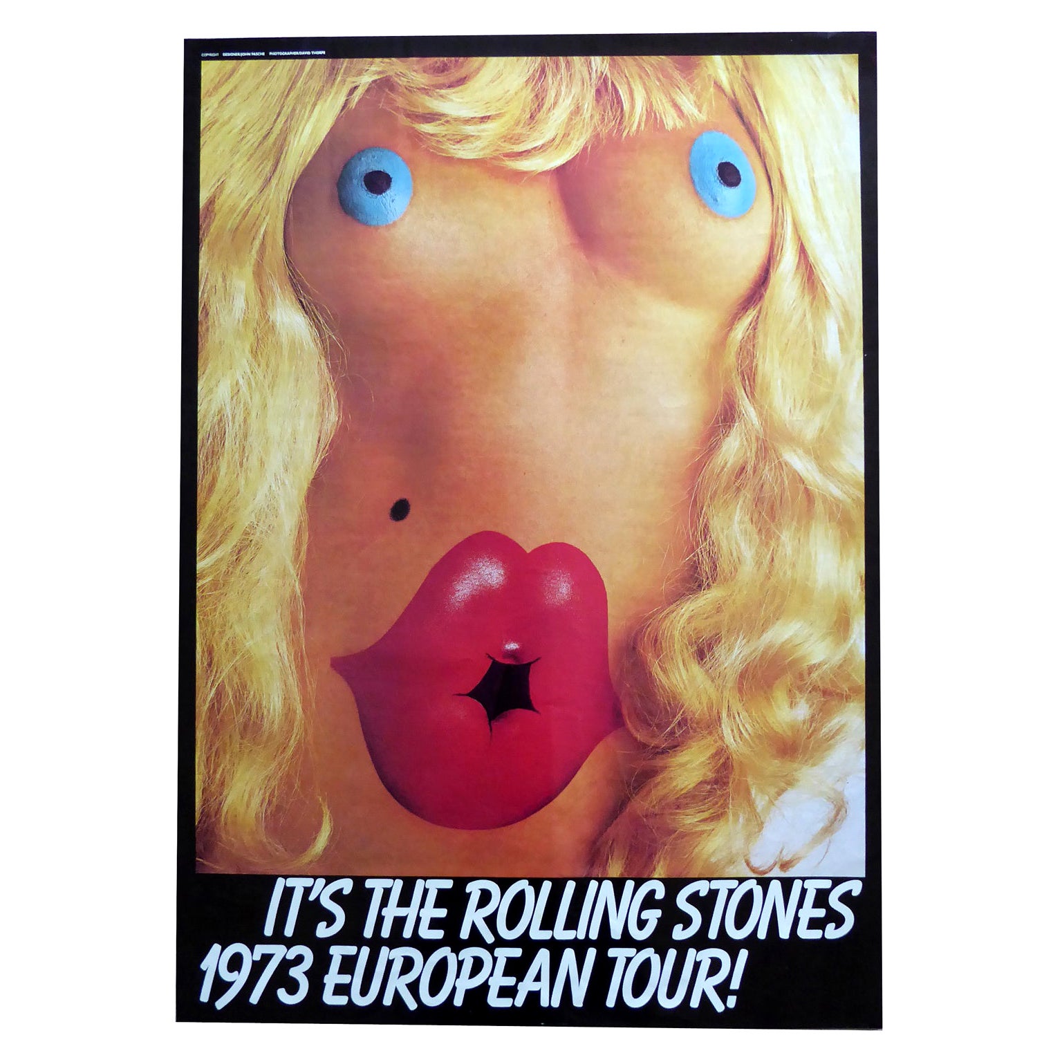 Rolling Stones 1973 European Tour Poster Art Rock