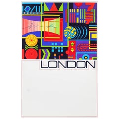 1960s London Travel Poster by GB Karo Pop Art British Design