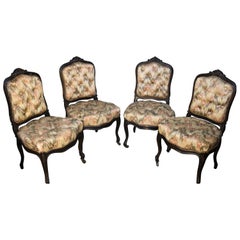 19th Century Italian Dining Room Chairs Set 4 
