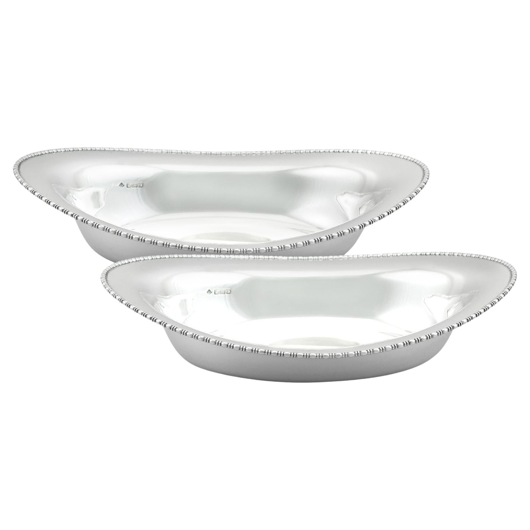James Ramsay English Sterling Silver Bread Dishes For Sale