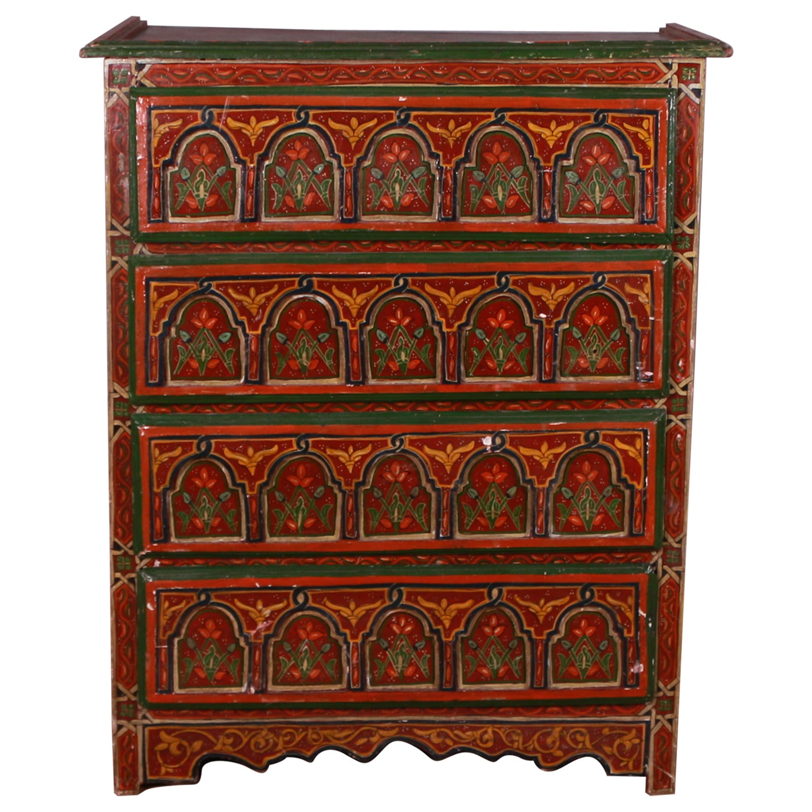 Decorative Moroccan Chest of Drawers For Sale
