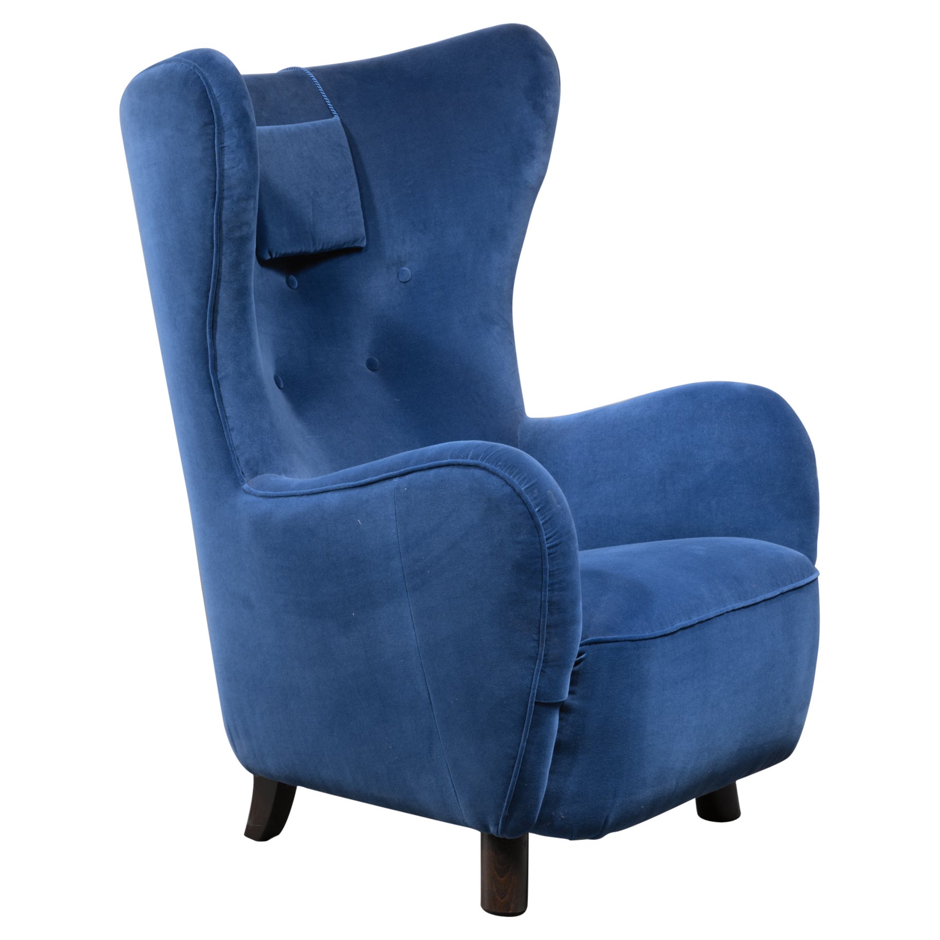 Mogens Lassen Attributed Wingback Lounge Chair, Denmark, 1940s