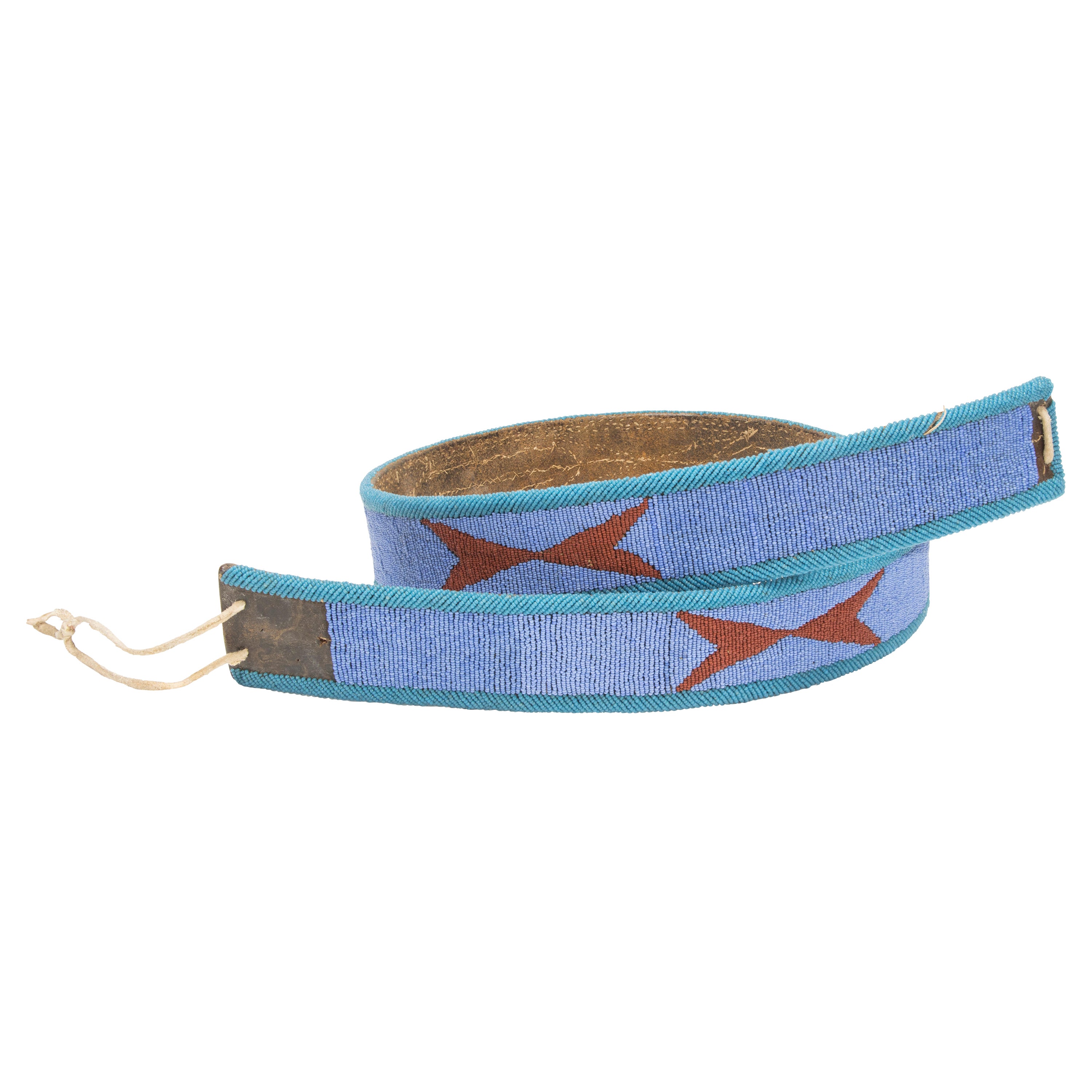 Ceinture à rayures perlée Shoshone amérindienne