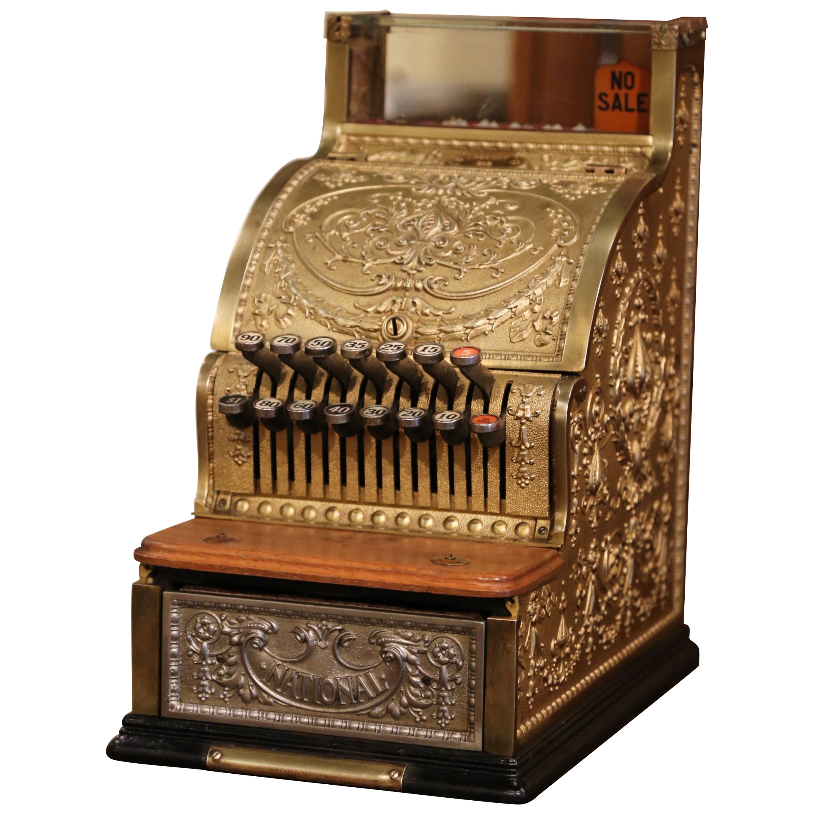 national 313 new key checks for antique cash register 