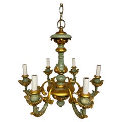 Italian Giltwood Six Arm Chandelier