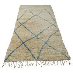 Neutral Moroccan Rug 12'8" x 7'6" Hand Crafted 100%Wool 