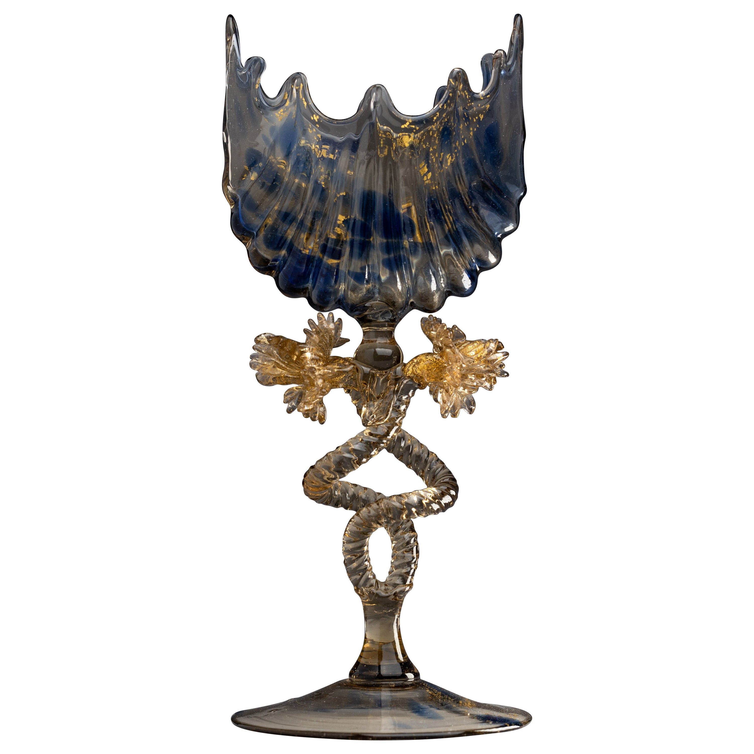 19th Century Salviati Venetian Murano Glass Goblet For Sale