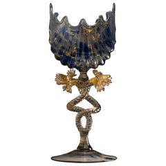 Antique 19th Century Salviati Venetian Murano Glass Goblet