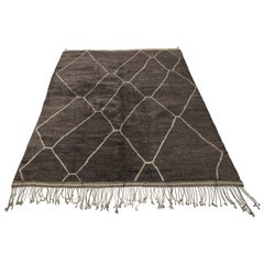 Brown and Neutral Beni Ouarain Moroccan Rug      11'5" x 9'5" Zayen 