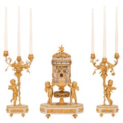 Retro French 19th Century Louis XVI St. Garniture Set Retailed by Tiffany & Co