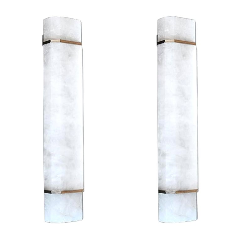 WHN24 Rock Crystal Sconces by Phoenix For Sale