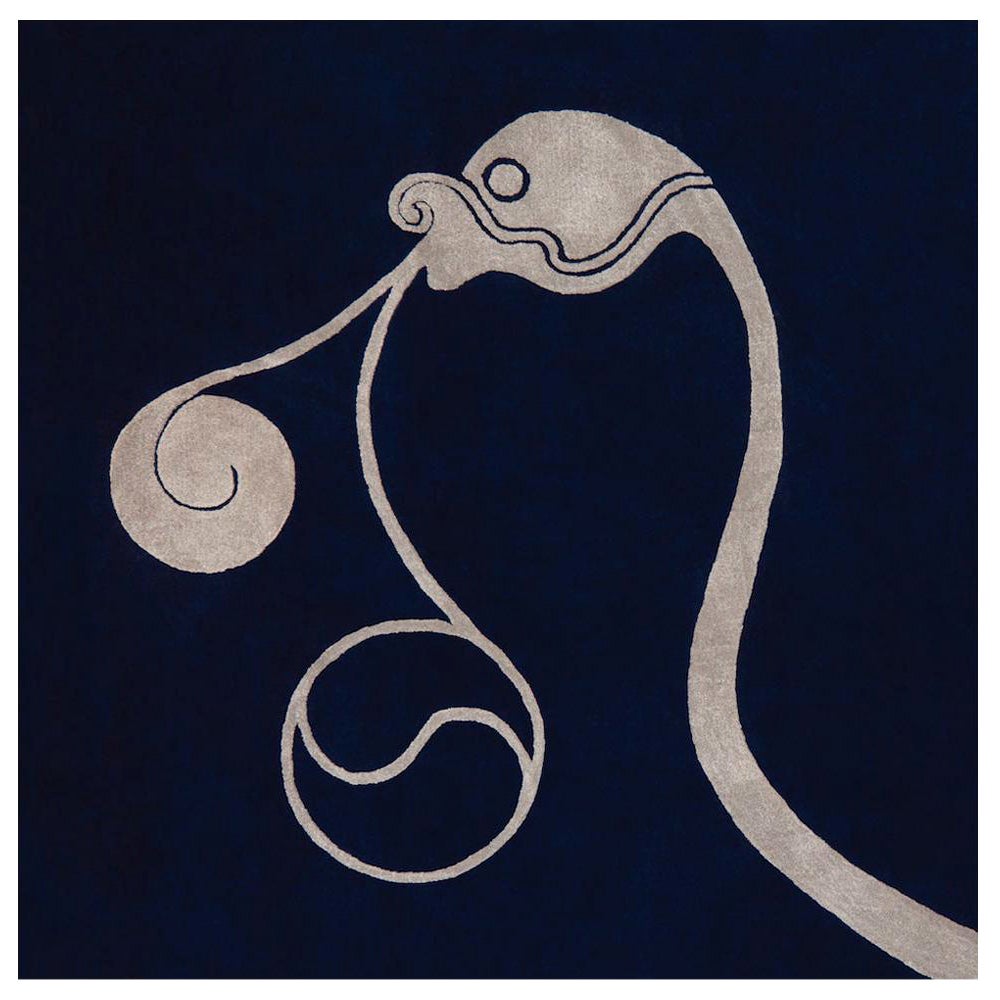 "Suaimhneas" Limited Edition Irish Wool, Grey Silk Rug/Tapestry in Stock