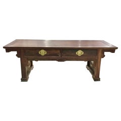 Chinese Huanghuali Hardwood Low Table with Drawers