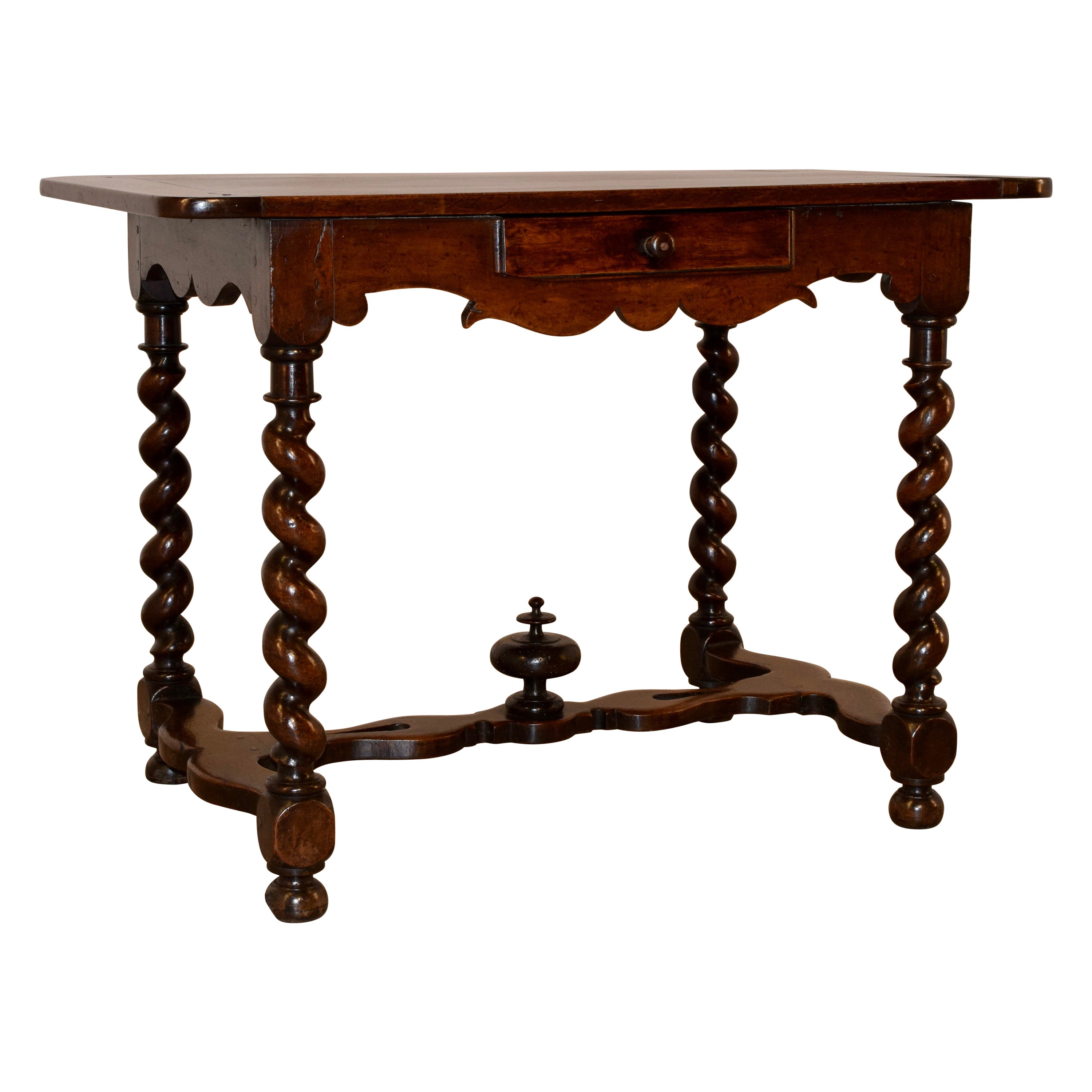 18th Century French Walnut Side Table For Sale