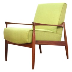 Mid-Century Modern Teak and Afromosia Framed Danish Kofod Larsen Lounge Chair