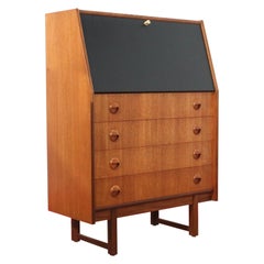 Mid-Century Modern Teak Danish Style Secretaire Desk by Turnbridge