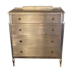 Vintage Metal Chest of Drawers from Mecox Gardens