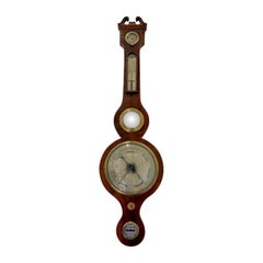 Antikes Banjo-Barometer aus Mahagoni in George-III-Qualität