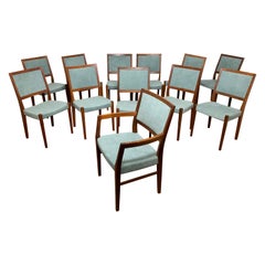 Set of Twelve Danish Modern Teak Dining Chairs by Svegards, Sweden, Circa 1970s