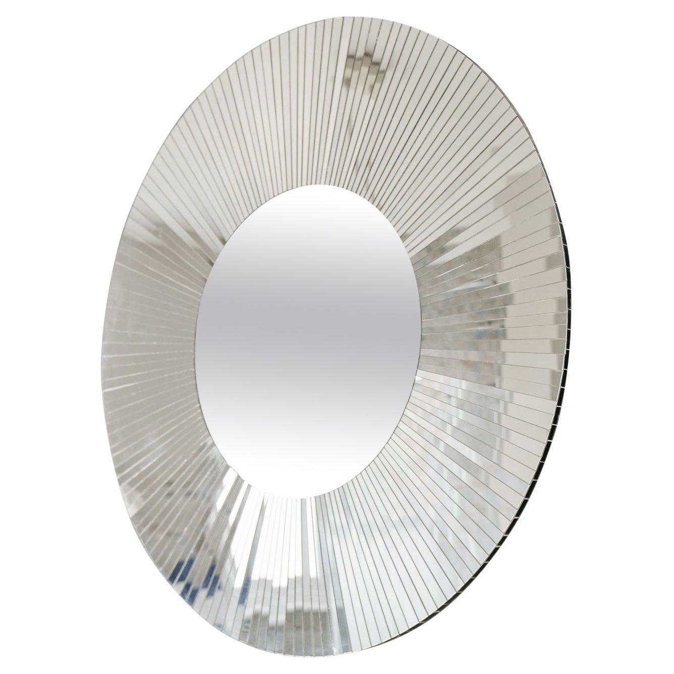 Circular Sunray Mosaic Mirror Handmade in the UK by Claire Nayman