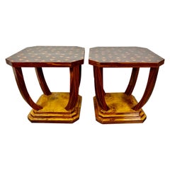 Pair of French Deco Style Side Table-Mid 20th Century