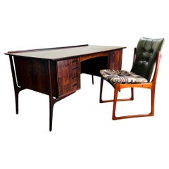 Bureau danois en bois de rose de Svend Aage Madsen pour H.P. Hansen