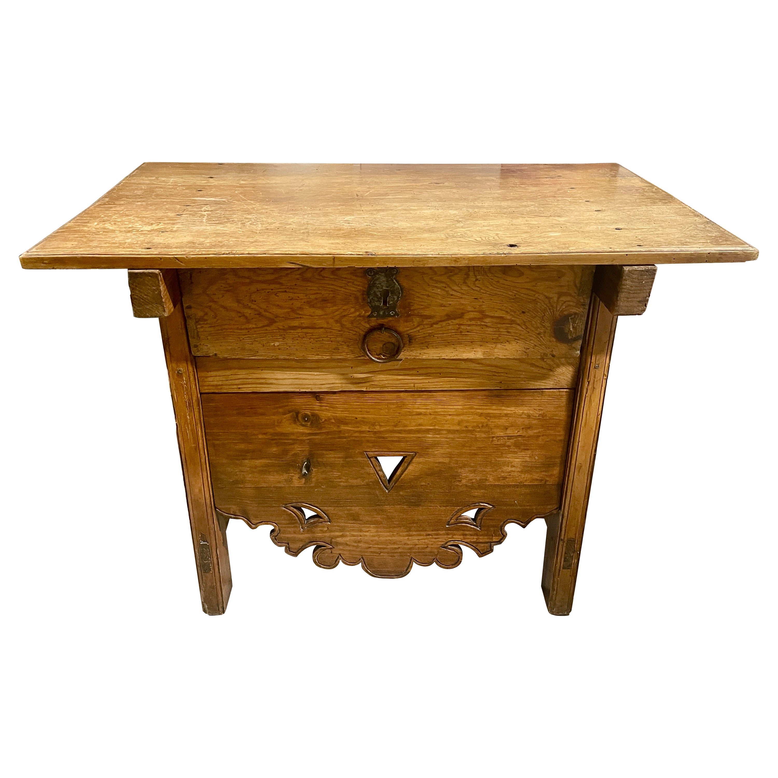 Antique Country One Drawer Table For Sale