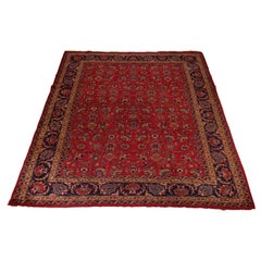 Antiker persischer Teppich aus orientalischer Wolle im Sarouk-Stil, um 1930