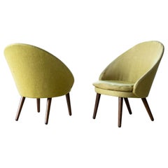Danish Midcentury Pair of Easy Lounge Chairs Model 301 by Ejvind Johansson, 1958