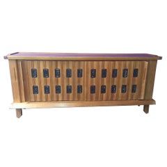 Guillerme et Chambron Oak Sideboard with Tiles