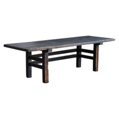 Japanese Antique Wooden Low Table / Edo Period 1800s / Wabi-Sabi / Coffee Table