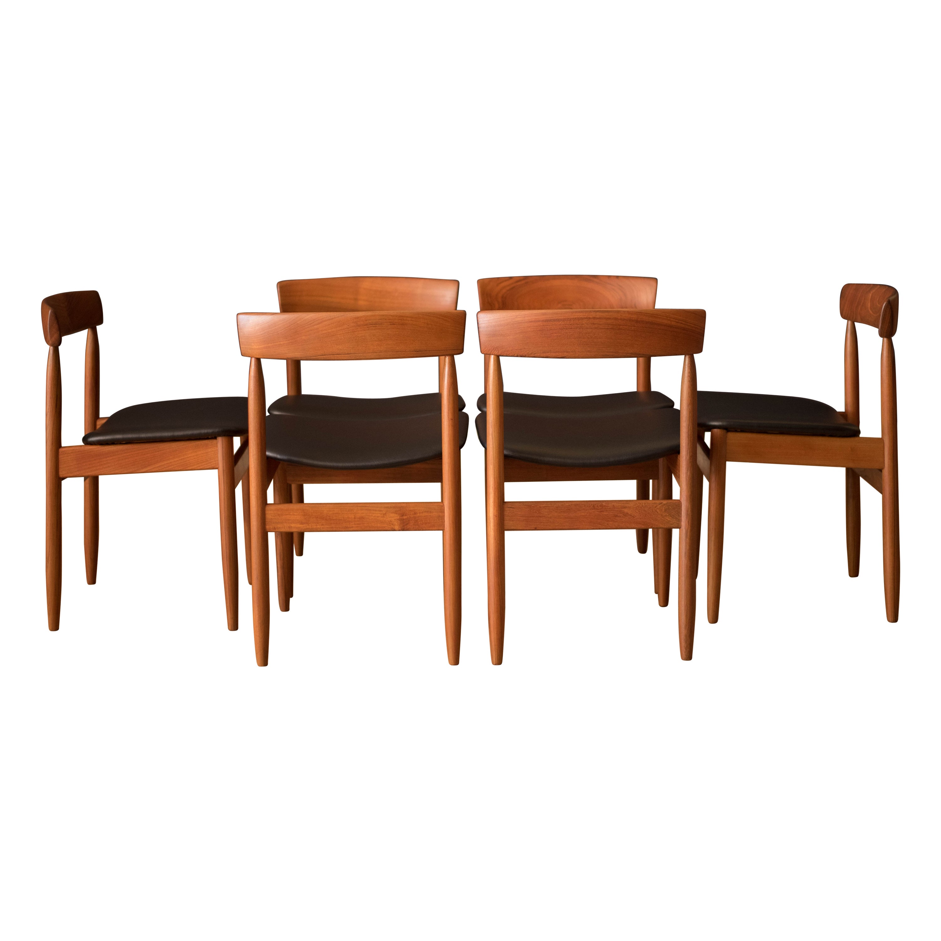 Set of Six Danish Teak Dining Chairs by Arne Hovmand-Olsen for Mogens Kold
