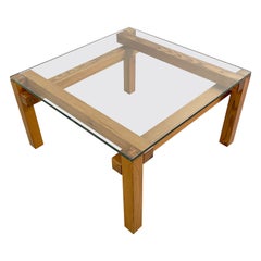Pine and Glass Coffee Table by John Makepeace, England, c.1970
