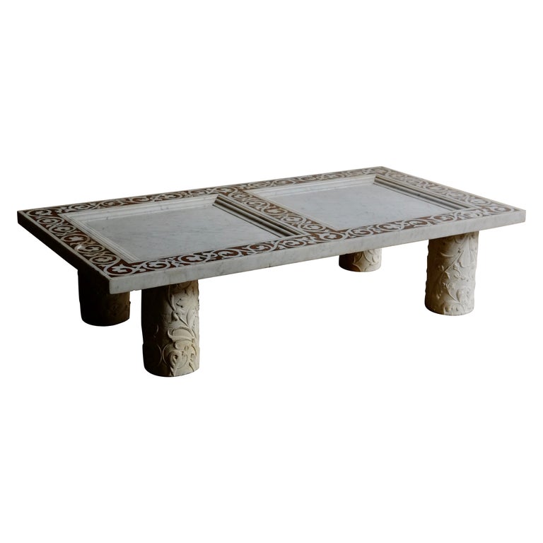 Folilate Marble Coffee Table at 1stDibs